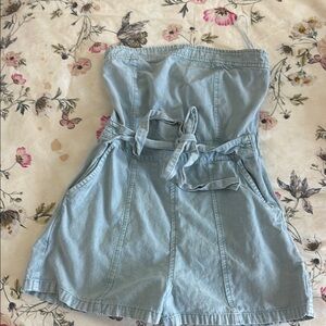 Altar’d state Blue denim romper